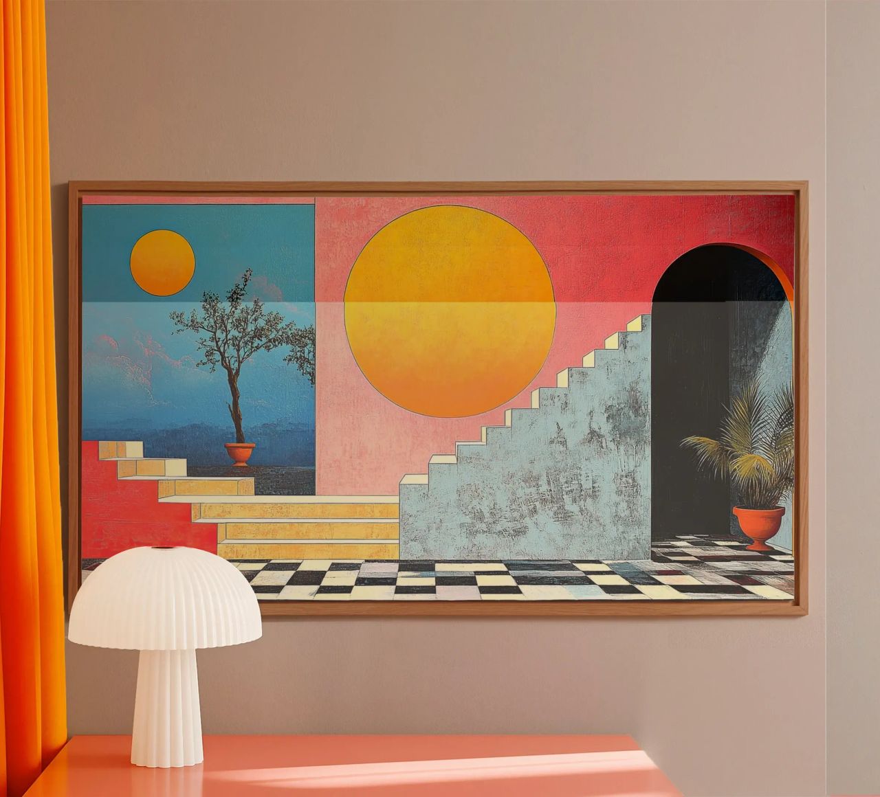 Surrealismo Architettura Design Geometria pannello forex da Nikis Art Studio