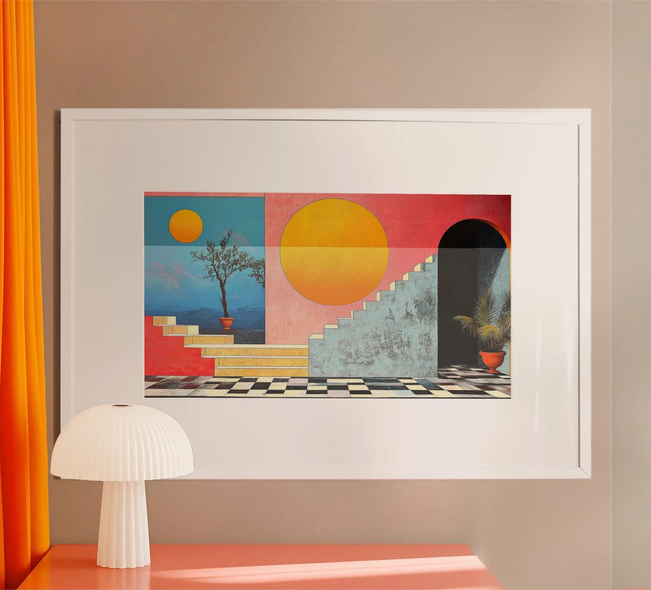 Surrealism Architecture Design Geometry poster by Nikis Art Studio