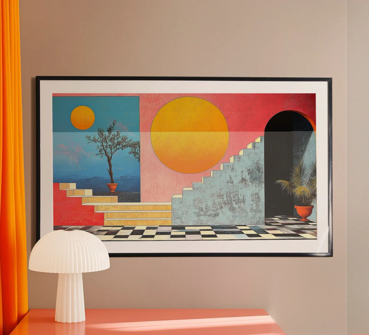 Surrealism Architecture Design Geometry poster by Nikis Art Studio