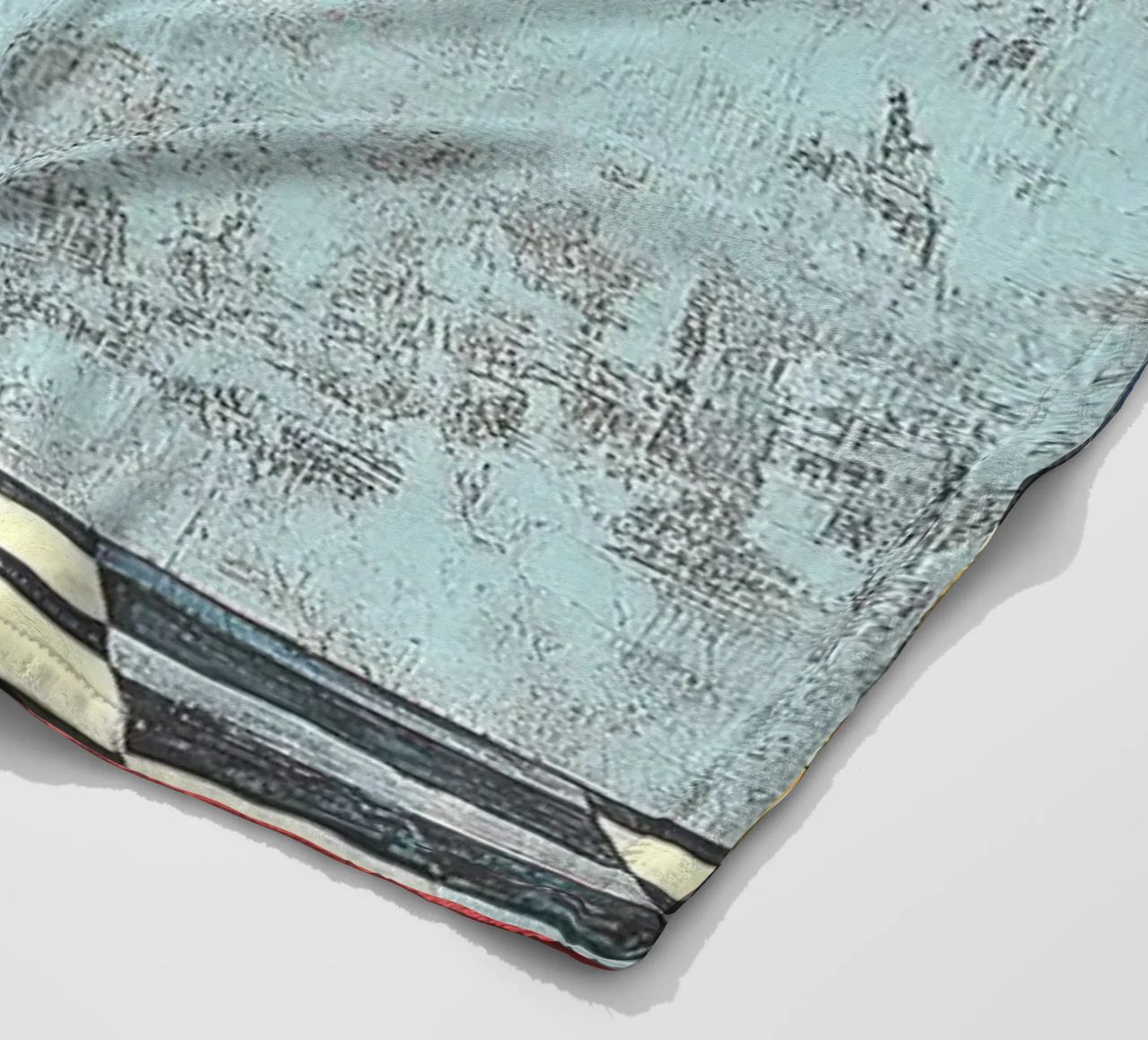Surrealism Architecture Design Geometry fleece blanket by Nikis Art Studio