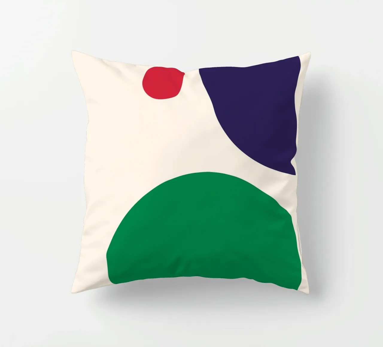 Dynamic Bauhaus Geometric Art Print – Bold Blue, Red & Green cuscino da PrintCessStudio