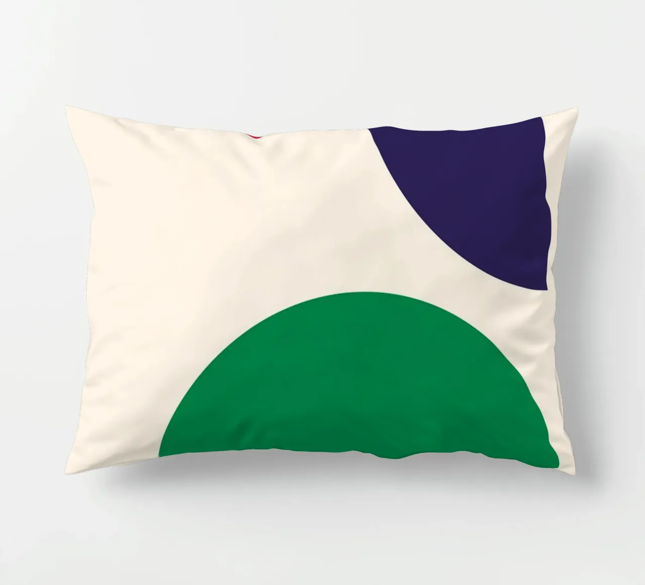 Dynamic Bauhaus Geometric Art Print – Bold Blue, Red & Green cuscino da PrintCessStudio