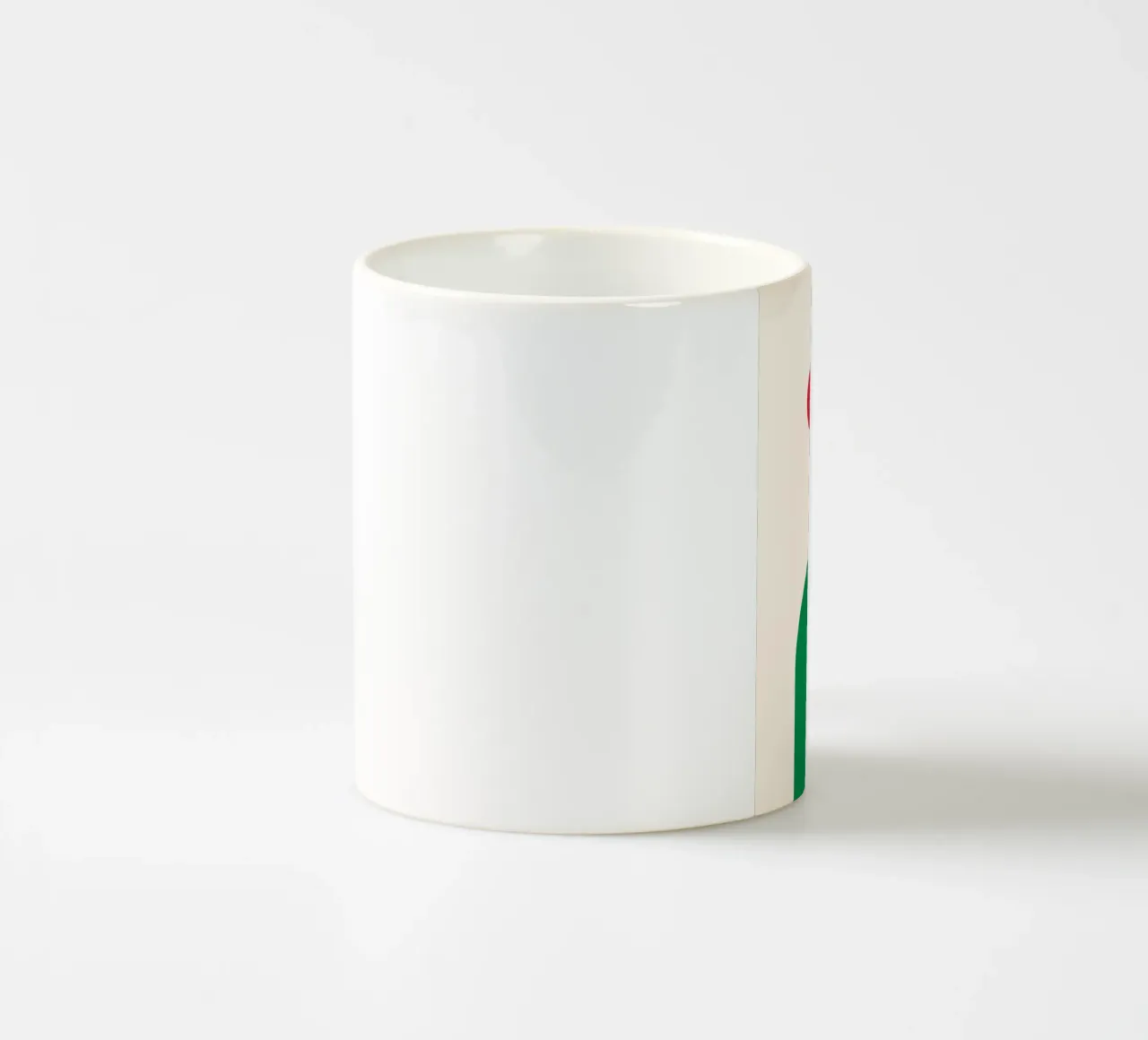 Dynamic Bauhaus Geometric Art Print – Bold Blue, Red & Green tazza in ceramica da PrintCessStudio