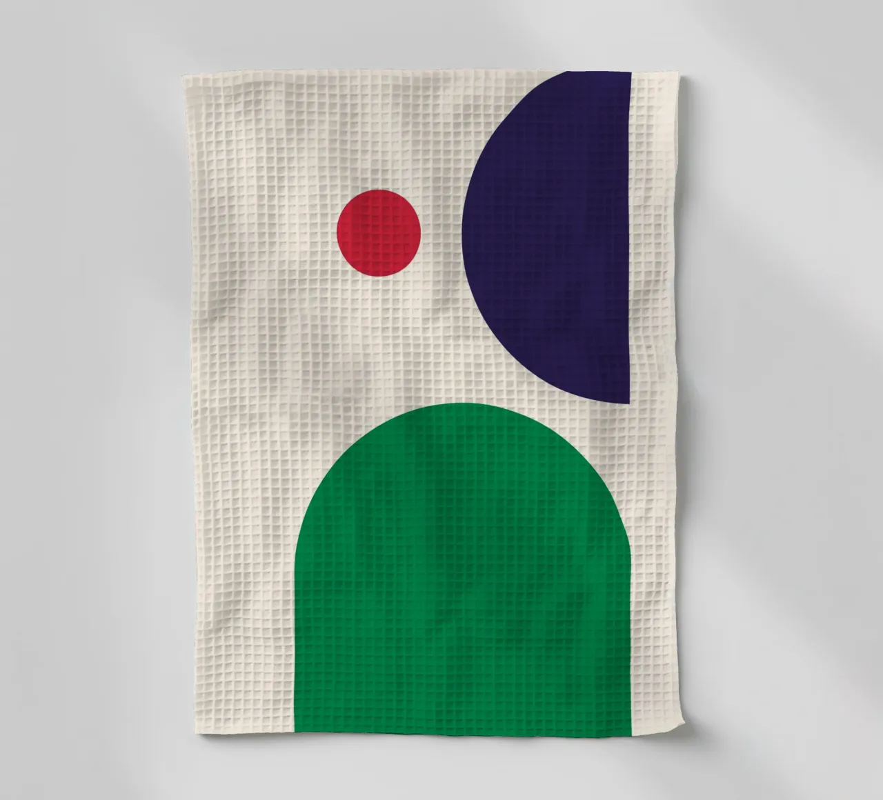 Dynamic Bauhaus Geometric Art Print – Bold Blue, Red & Green canovaccio da cucina da PrintCessStudio