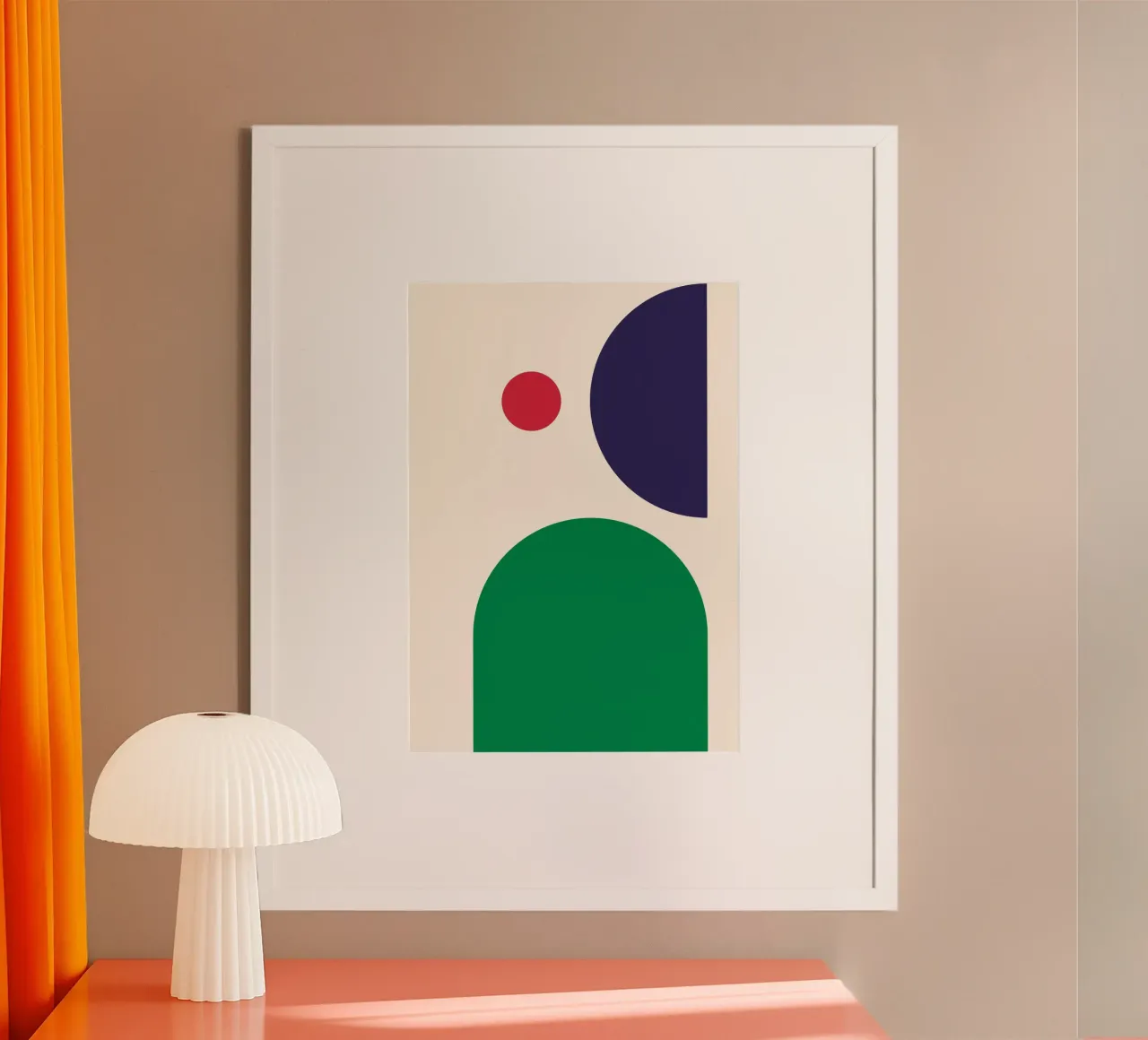 Dynamic Bauhaus Geometric Art Print – Bold Blue, Red & Green carta hahnemühle da PrintCessStudio