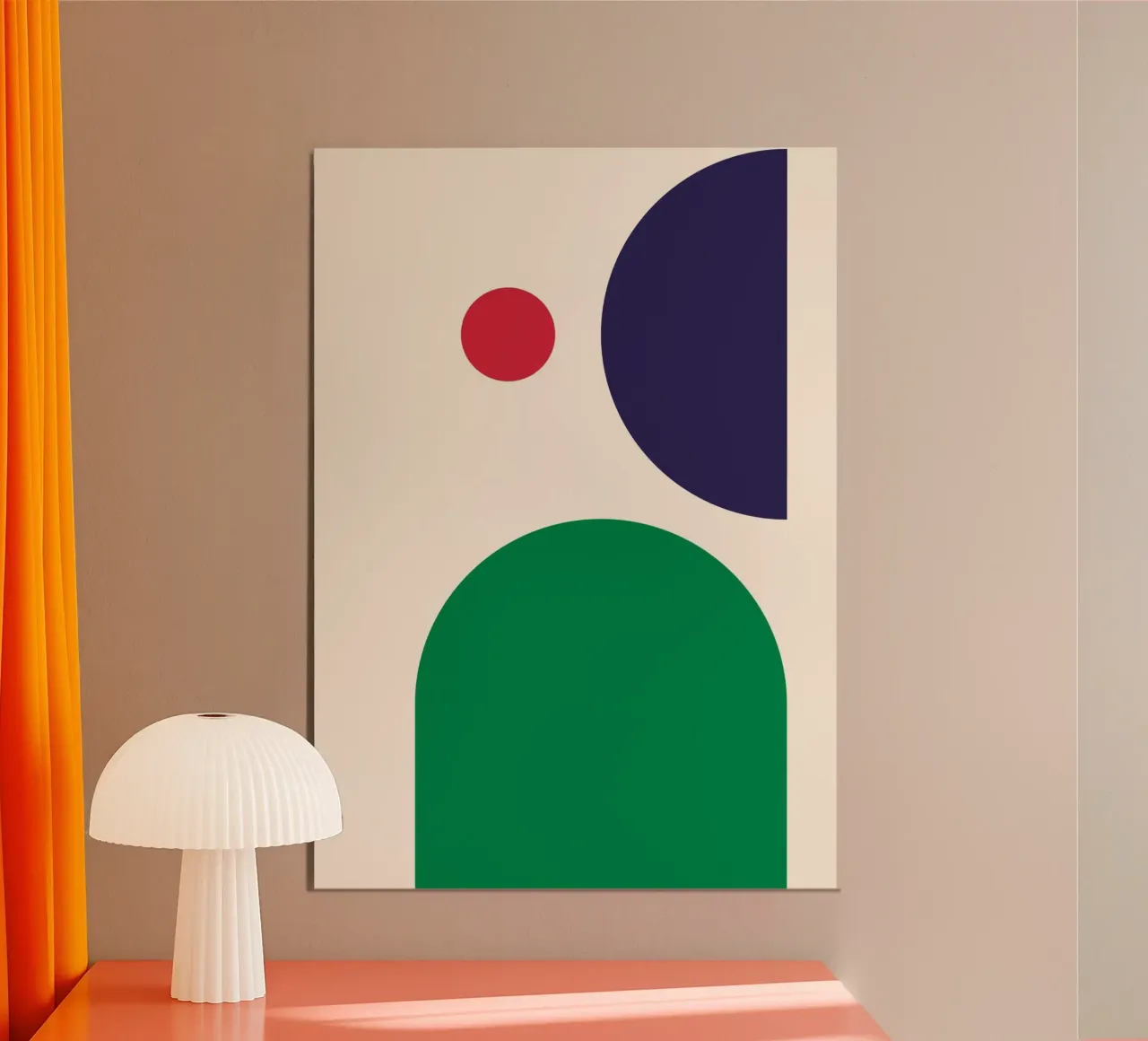 Dynamic Bauhaus Geometric Art Print – Bold Blue, Red & Green carta hahnemühle da PrintCessStudio