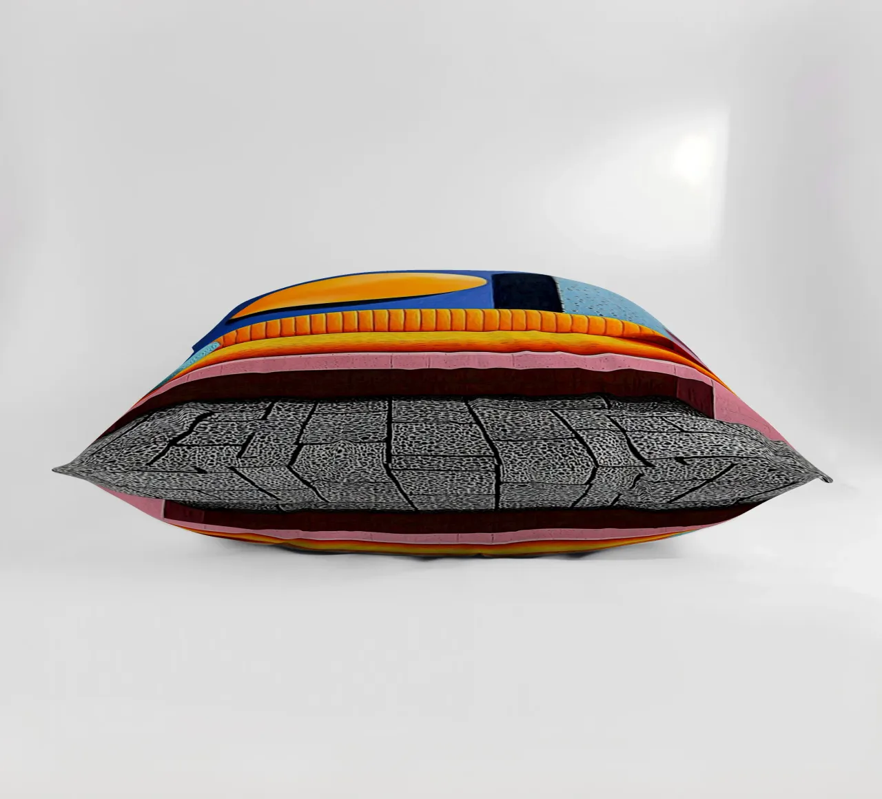 Surrealism Architecture Design Geometry decorative cushion by Nikis Art Studio