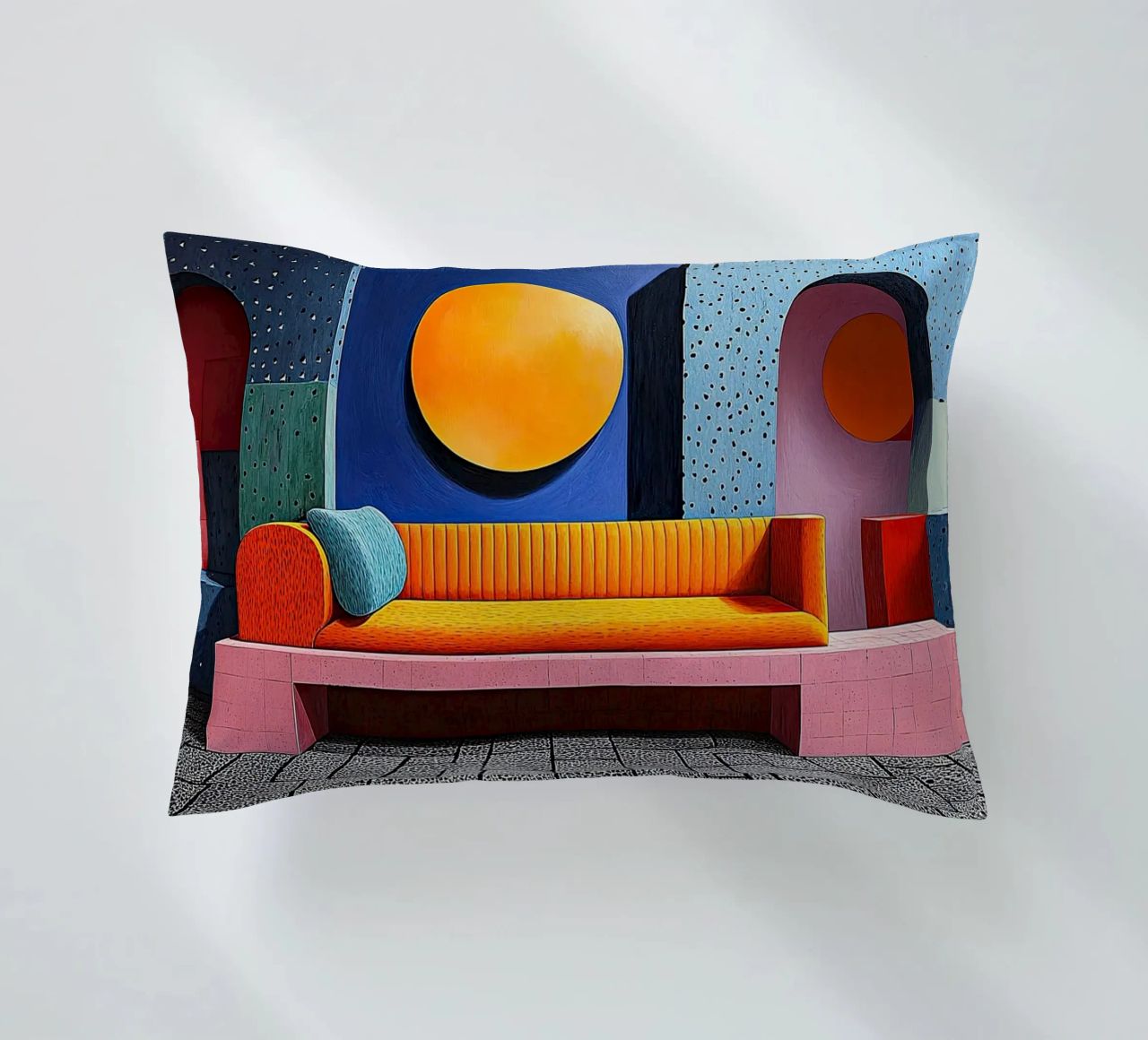 Surrealismo Architettura Design Geometria cuscino da Nikis Art Studio