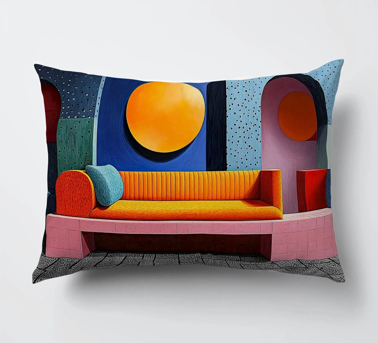 Surrealismo Architettura Design Geometria cuscino da Nikis Art Studio