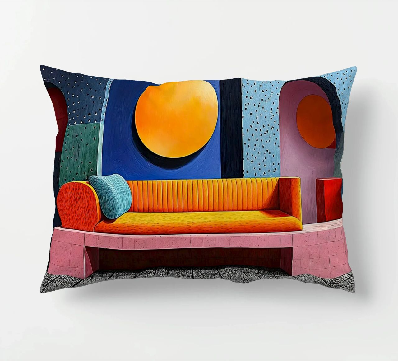 Surrealismo Architettura Design Geometria cuscino da Nikis Art Studio