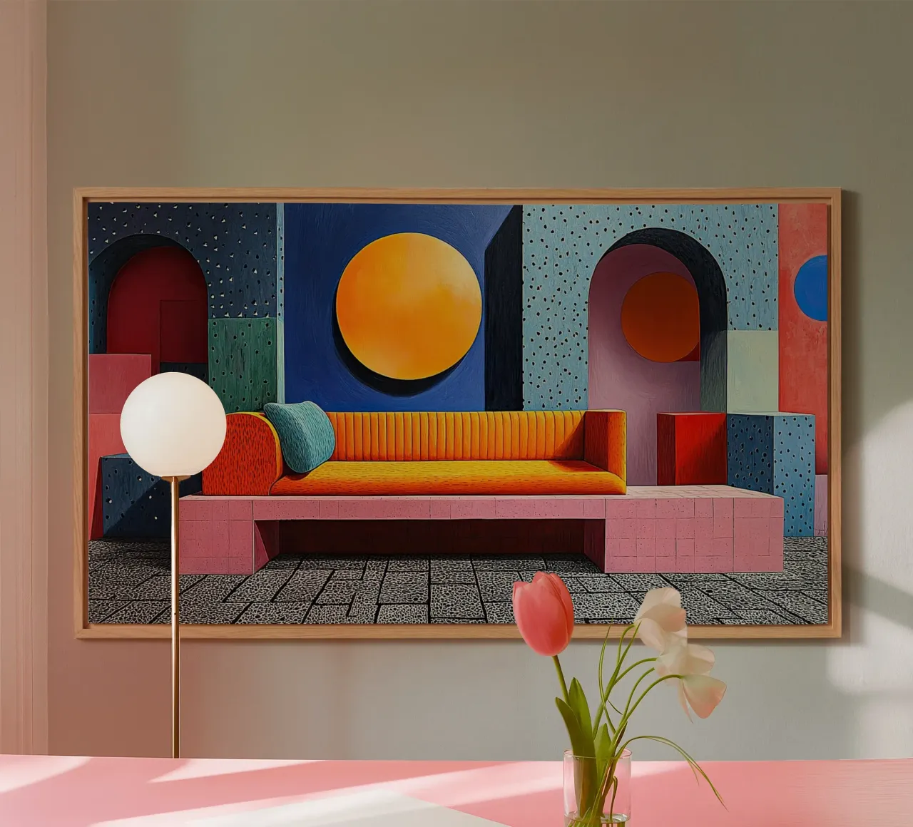 Surrealism Architecture Design Geometry alu-dibond by Nikis Art Studio