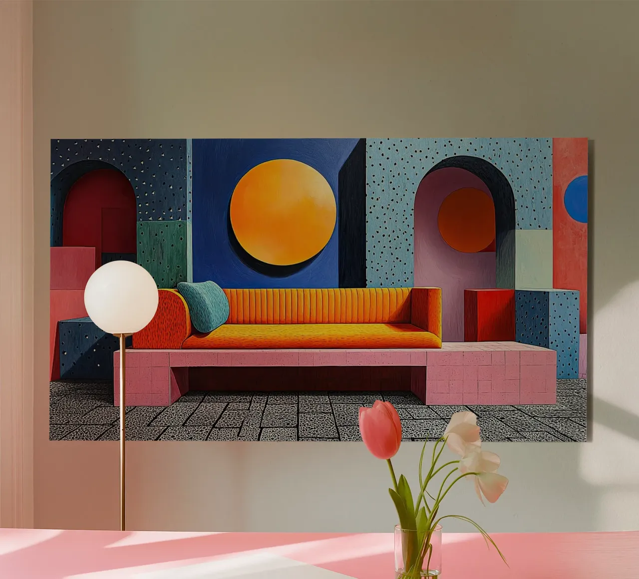 Surrealism Architecture Design Geometry alu-dibond by Nikis Art Studio