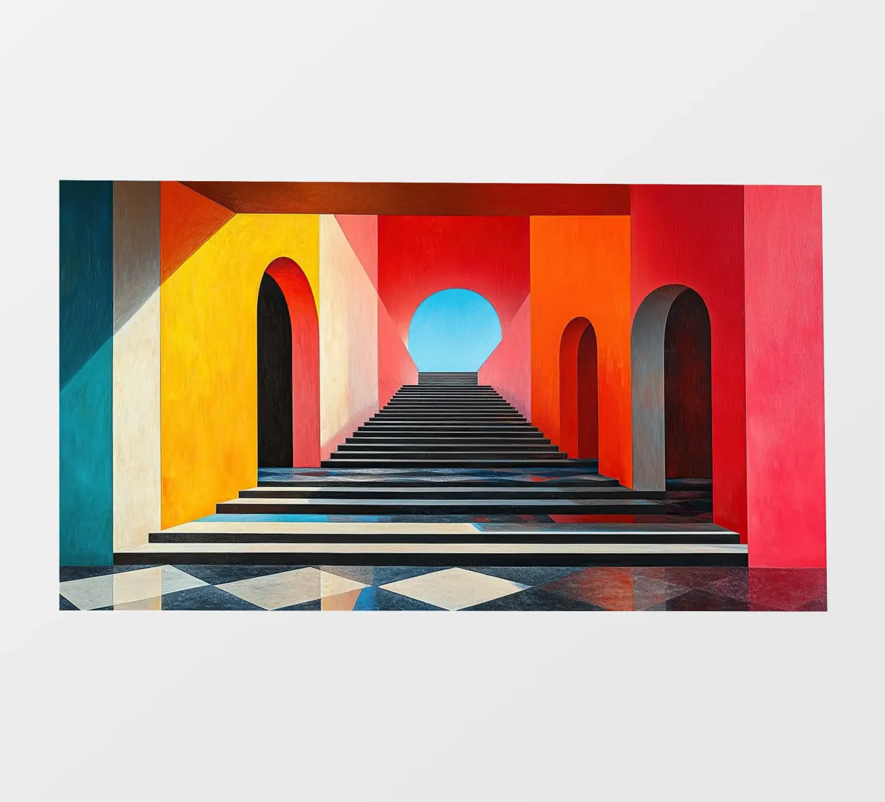 Surréalisme Architecture Design Géométrie bâche pvc de Nikis Art Studio