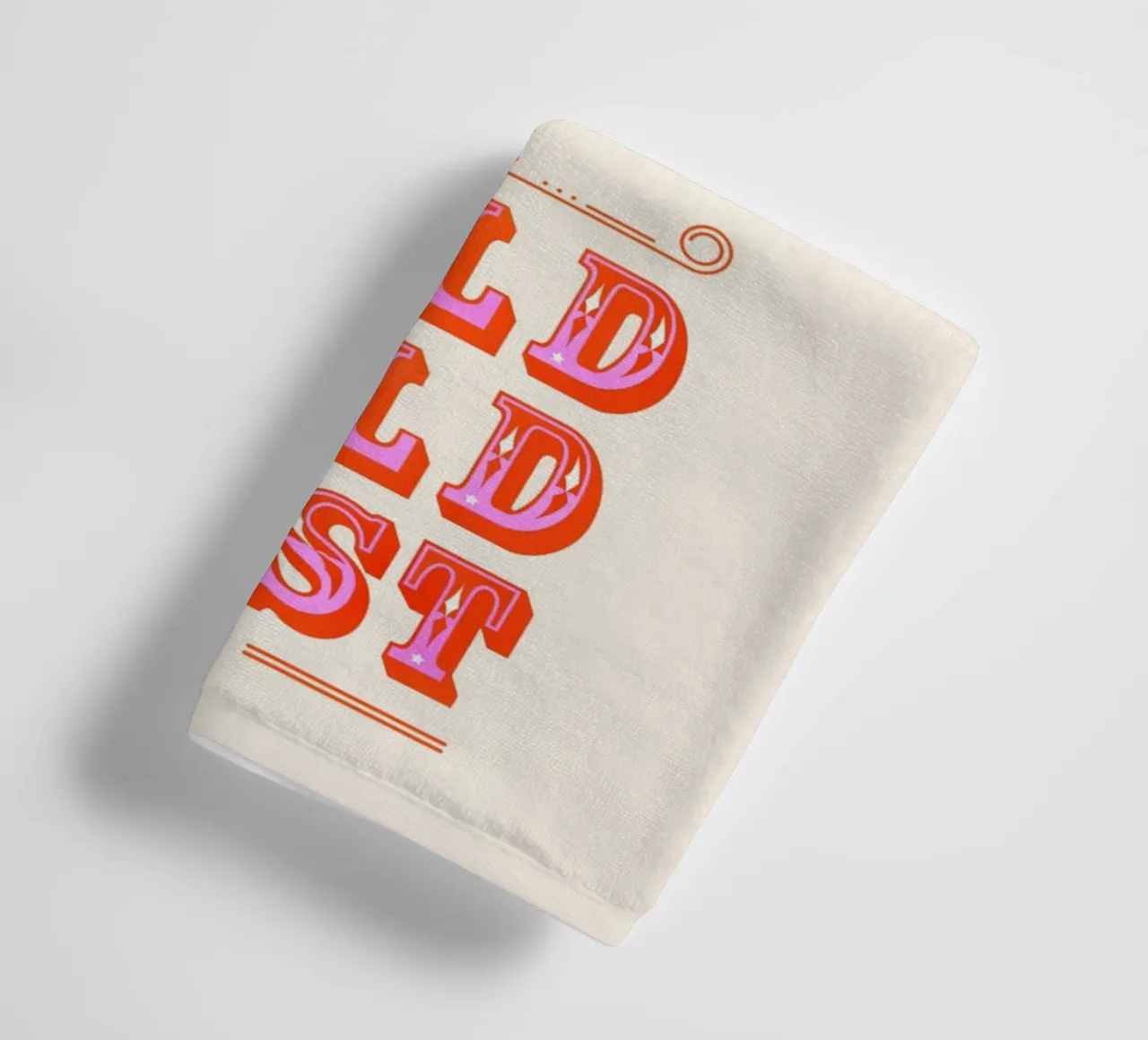 Retro Wild West Typography Art in Pink asciugamano da bagno da showmemars