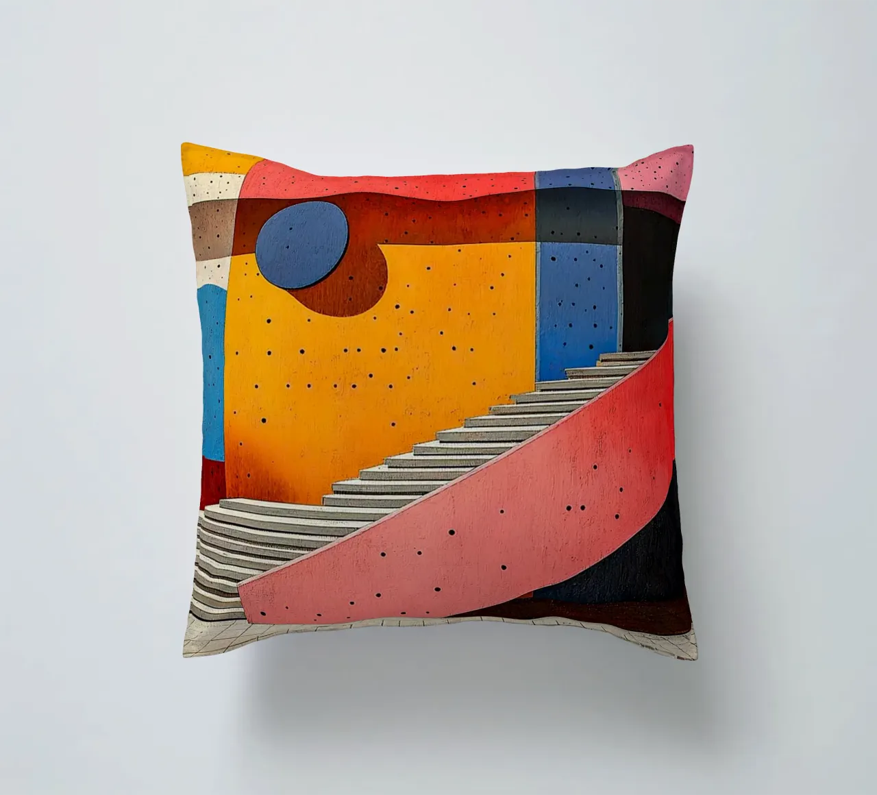 Surrealism Architecture Design Geometry decorative cushion by Nikis Art Studio