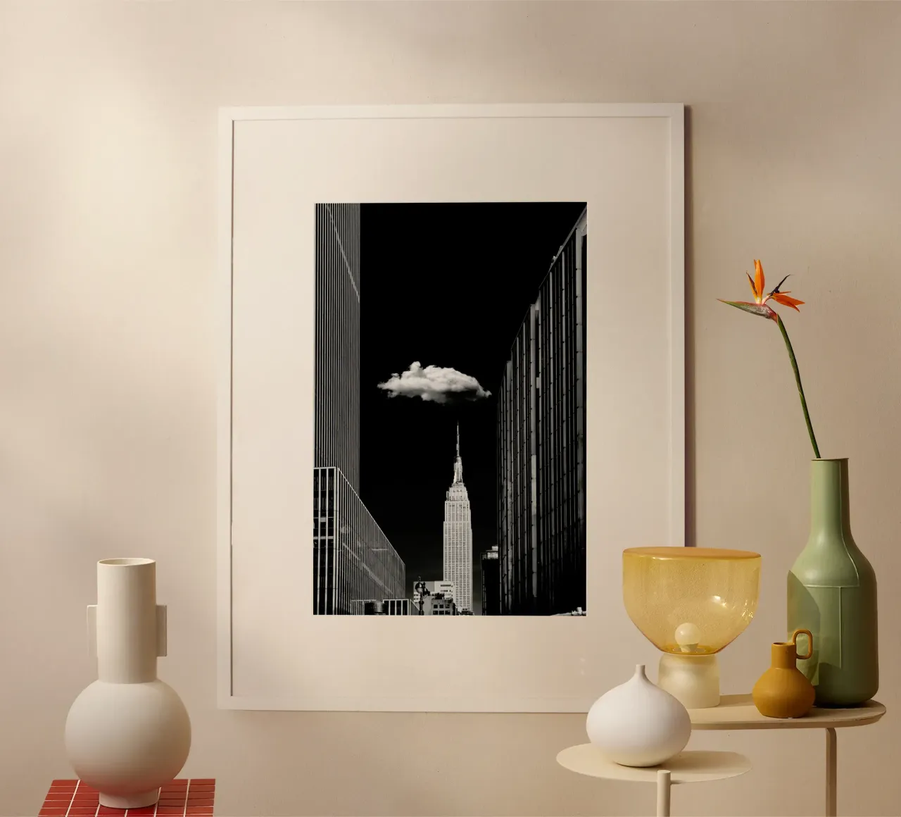 Single Cloud - Jackson Carvalho poster con telaio in alluminio da Pictufy