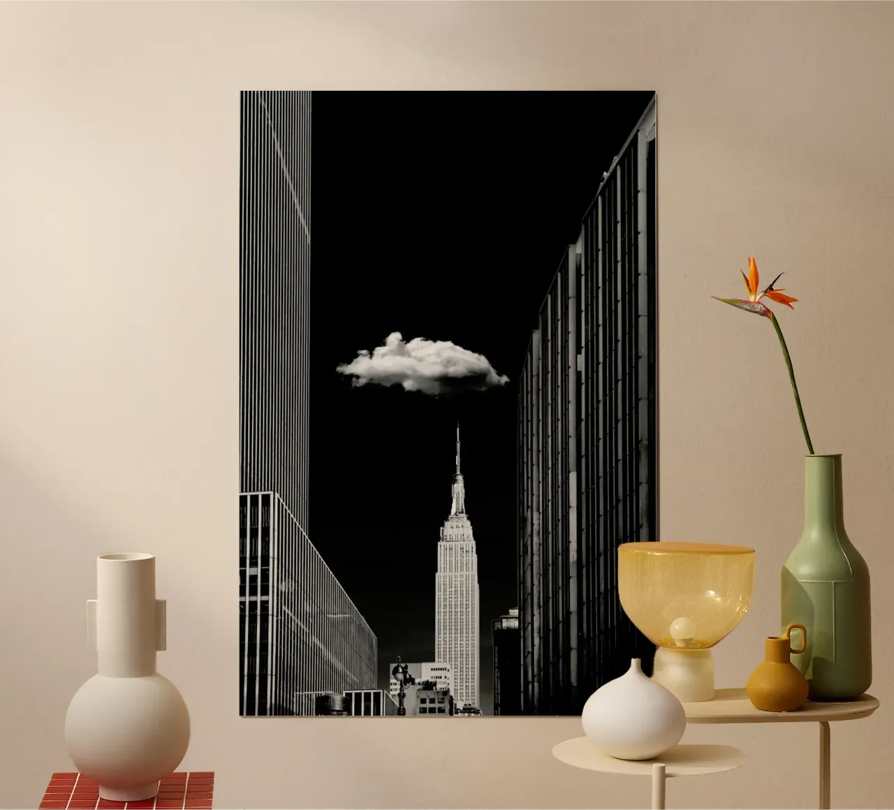 Single Cloud - Jackson Carvalho poster con telaio in alluminio da Pictufy