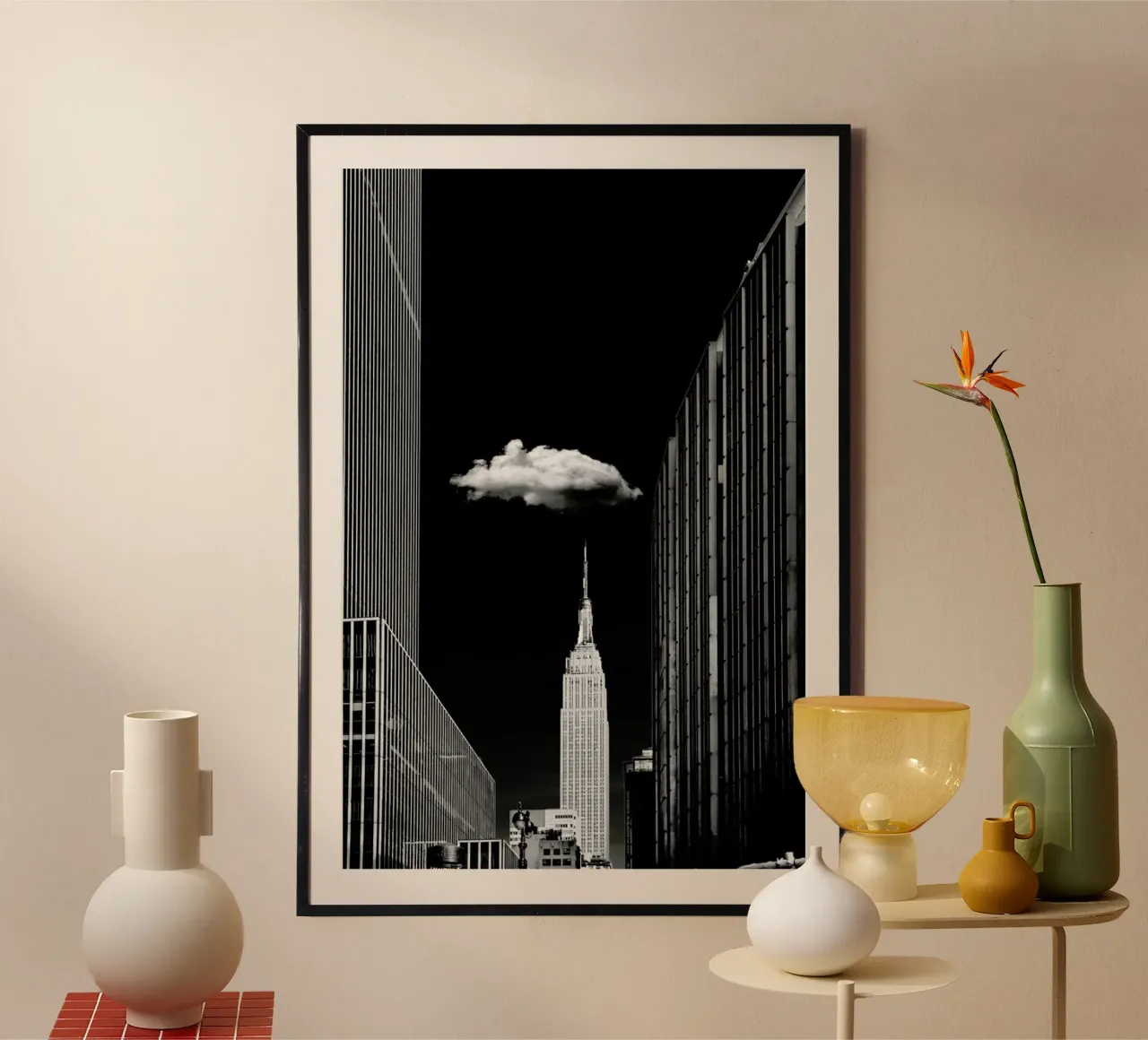 Single Cloud - Jackson Carvalho poster con telaio in alluminio da Pictufy