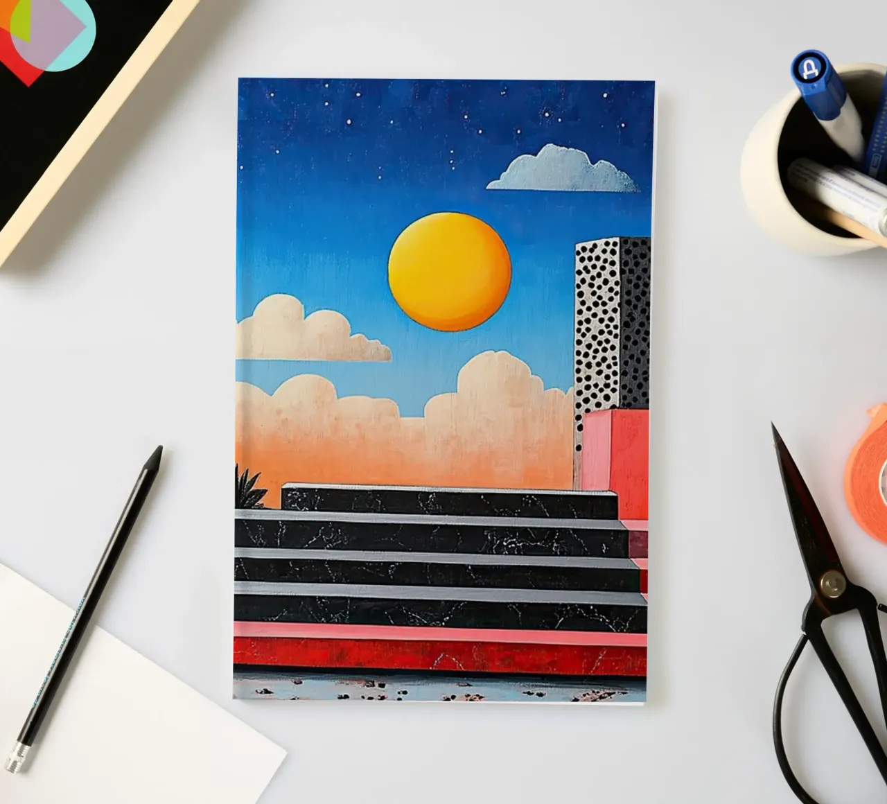 Surrealisme Architectuur Ontwerp Meetkunde notitieboek van Nikis Art Studio