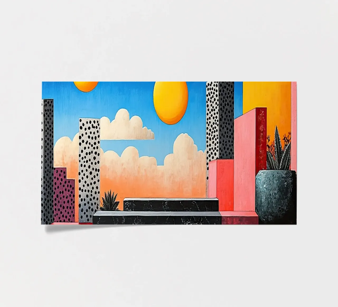 Surrealism Architecture Design Geometry sticker sheet by Nikis Art Studio