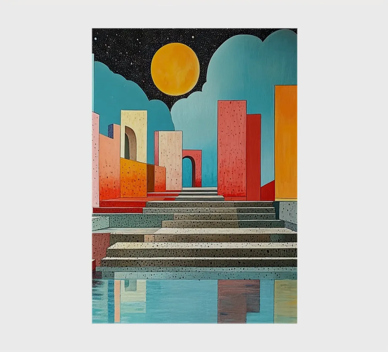 Surrealism Architecture Design Geometry notebook by Nikis Art Studio