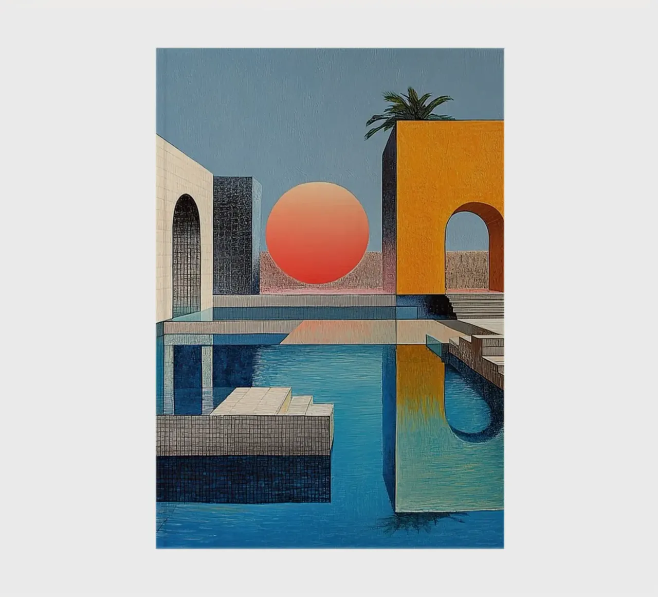 Surrealism Architecture Design Geometry notebook by Nikis Art Studio