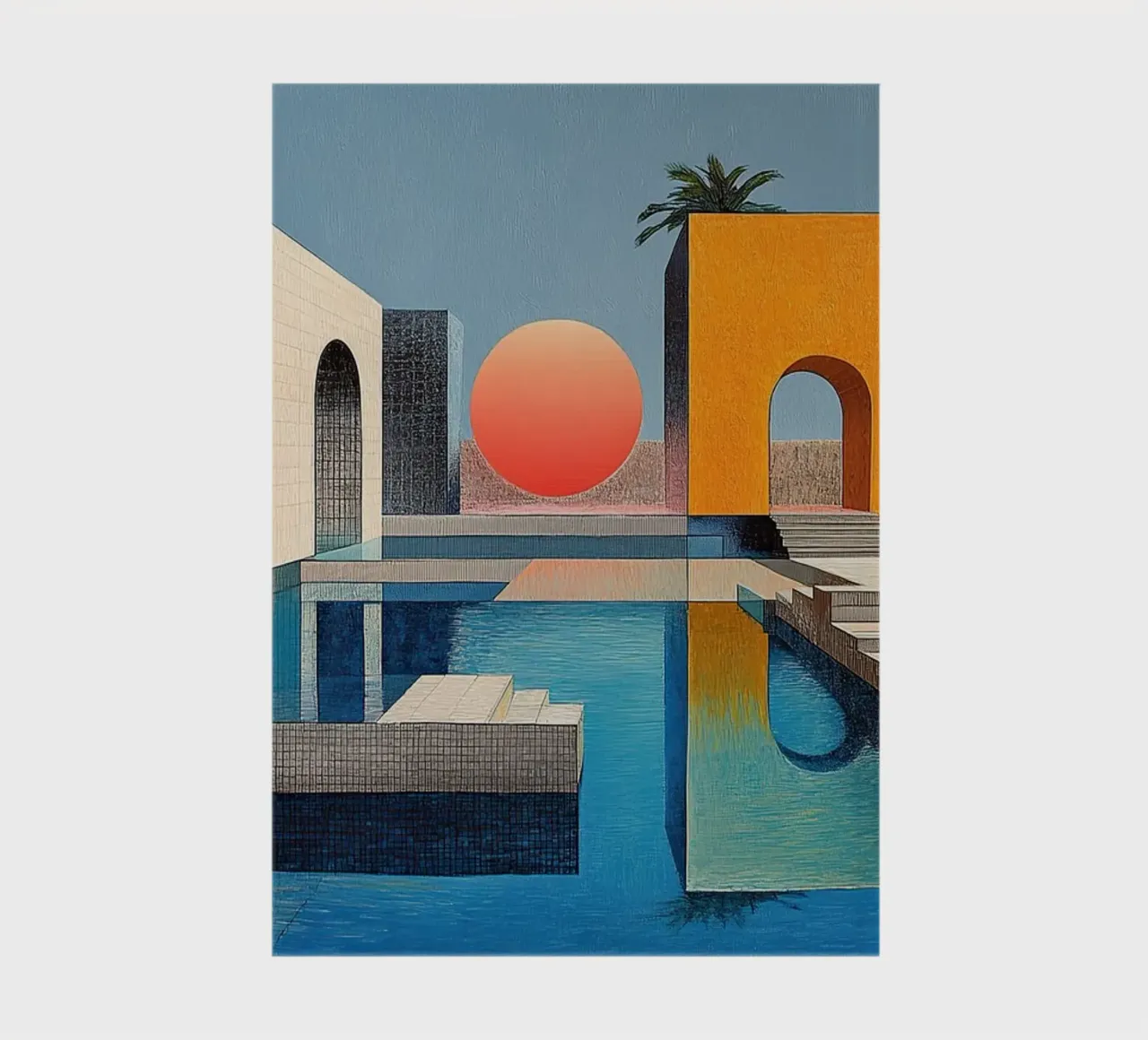 Surrealism Architecture Design Geometry notebook by Nikis Art Studio