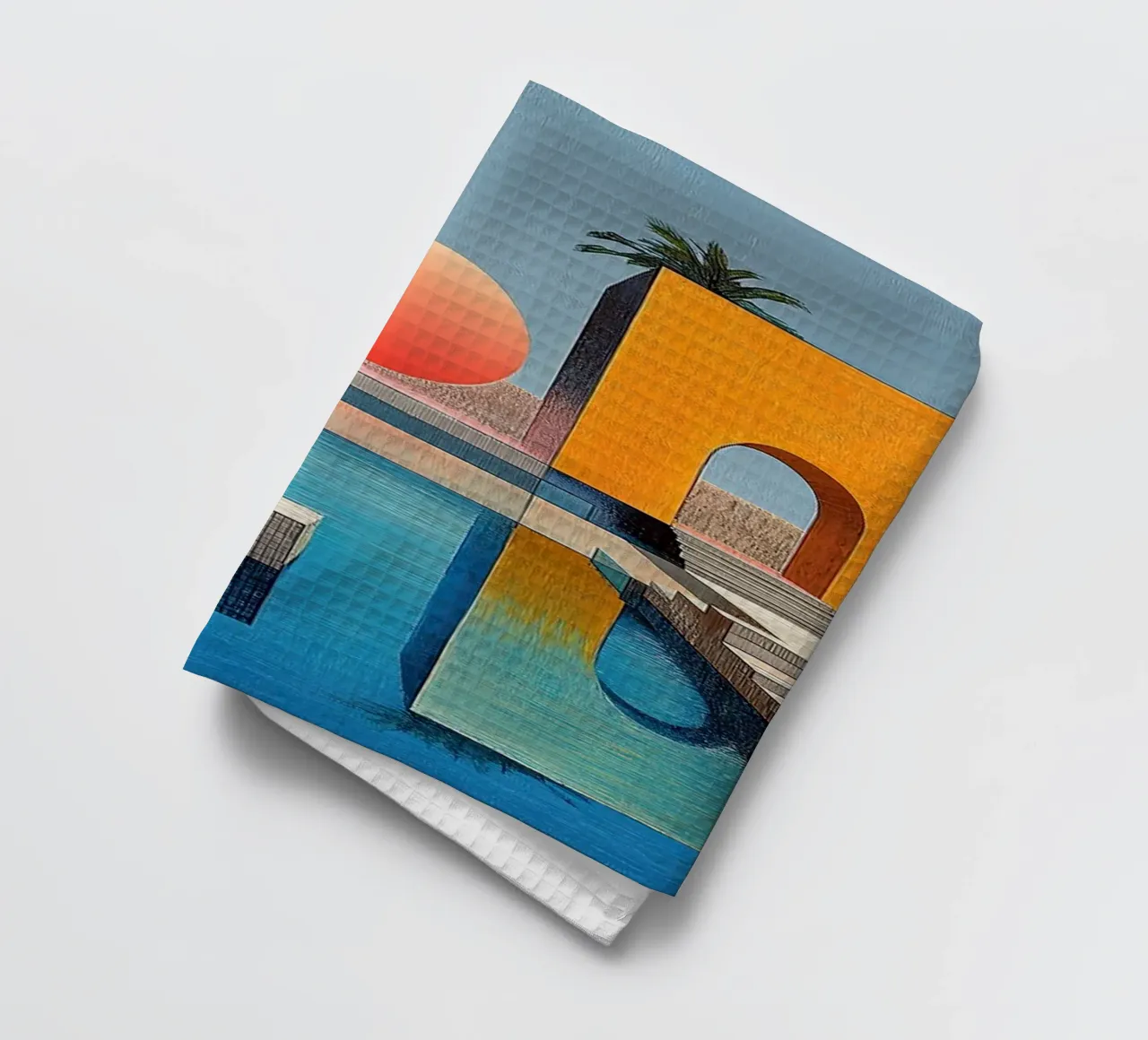 Surréalisme Architecture Design Géométrie torchon de Nikis Art Studio