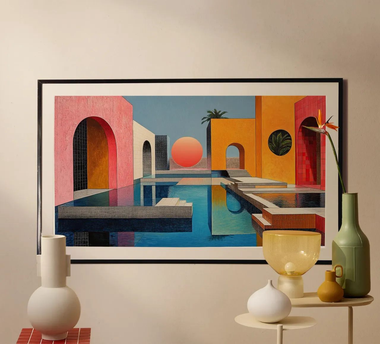 Surréalisme Architecture Design Géométrie poster de Nikis Art Studio