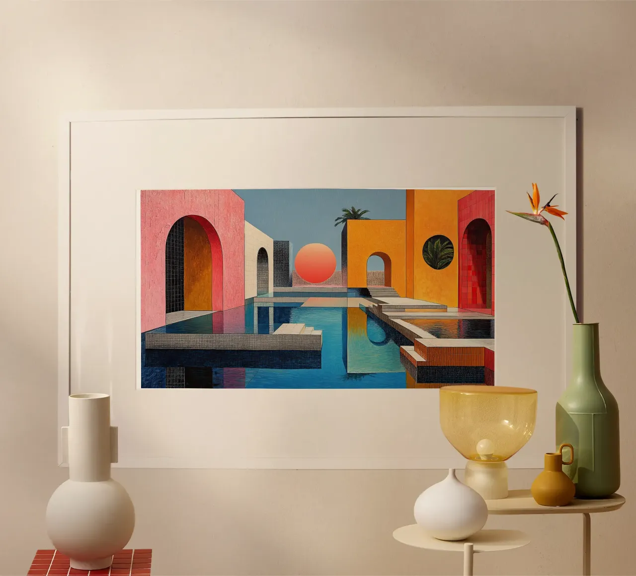 Surréalisme Architecture Design Géométrie poster de Nikis Art Studio