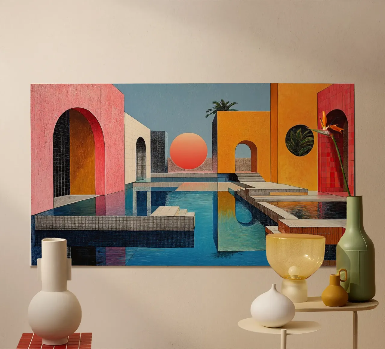 Surréalisme Architecture Design Géométrie poster de Nikis Art Studio