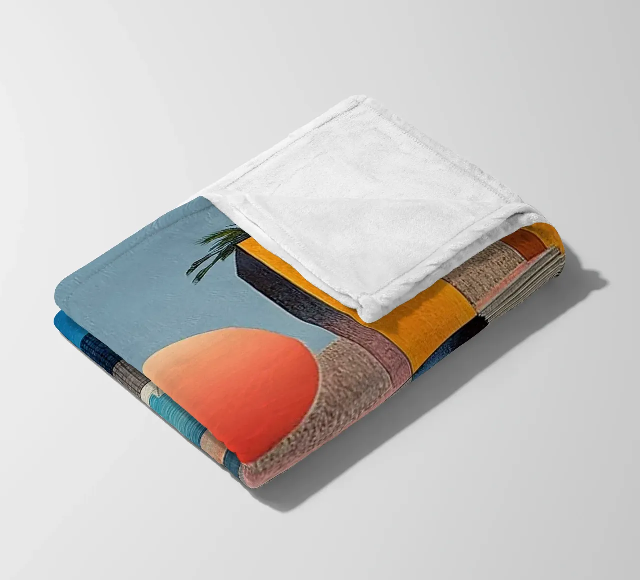 Surrealism Architecture Design Geometry fleece blanket by Nikis Art Studio