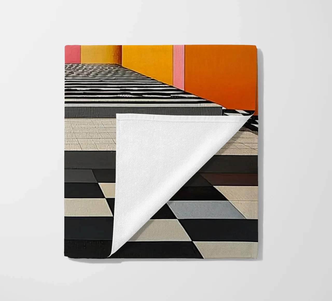 Surrealism Architecture Design Geometry beach towel by Nikis Art Studio