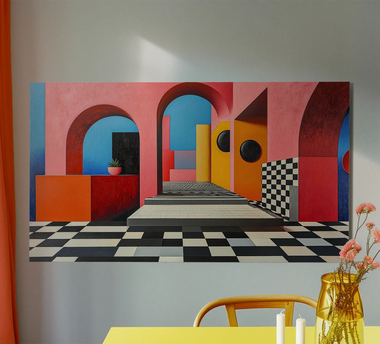 Surrealismo Architettura Design Geometria pannello forex da Nikis Art Studio