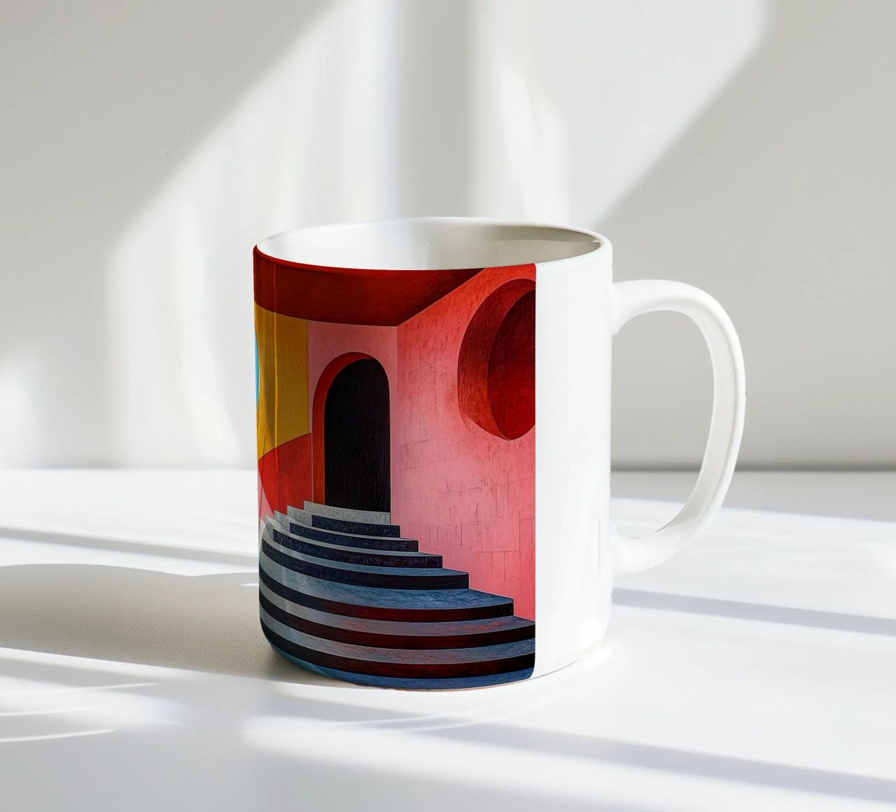 Surréalisme Architecture Design Géométrie mug en céramique de Nikis Art Studio