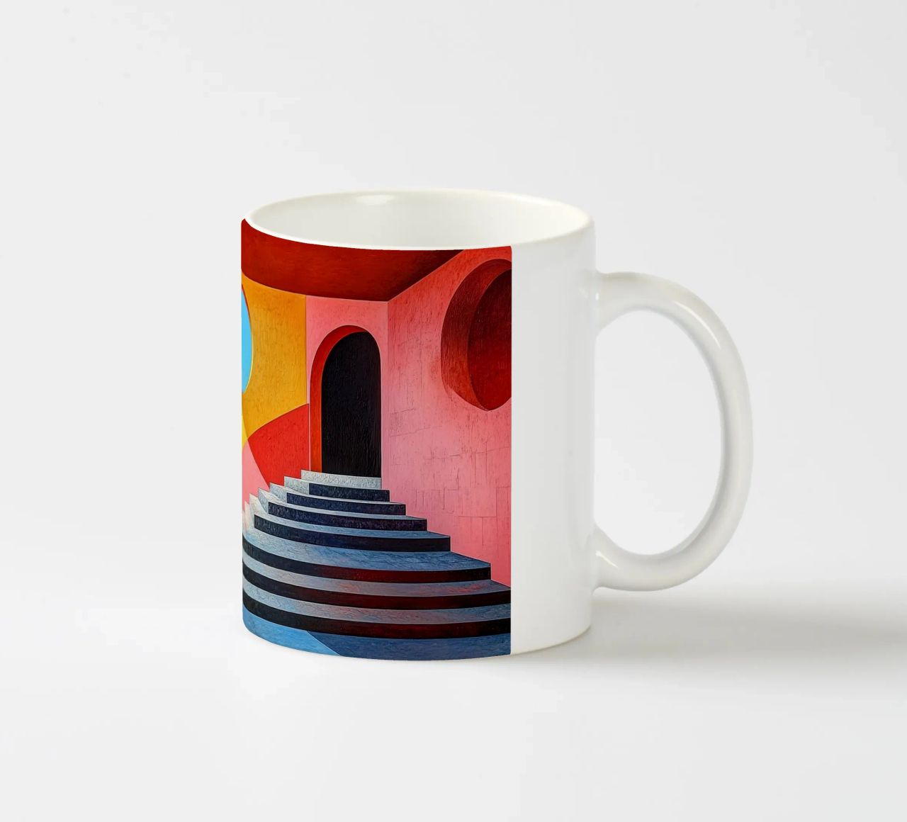 Surréalisme Architecture Design Géométrie mug en céramique de Nikis Art Studio
