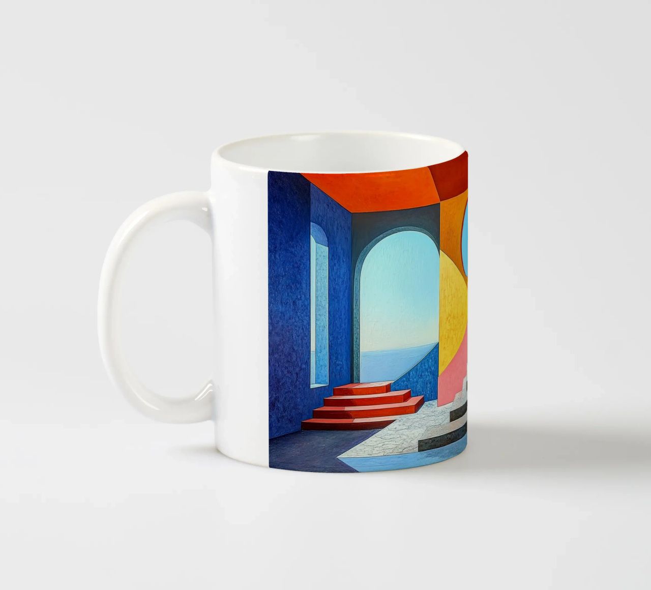 Surréalisme Architecture Design Géométrie mug en céramique de Nikis Art Studio