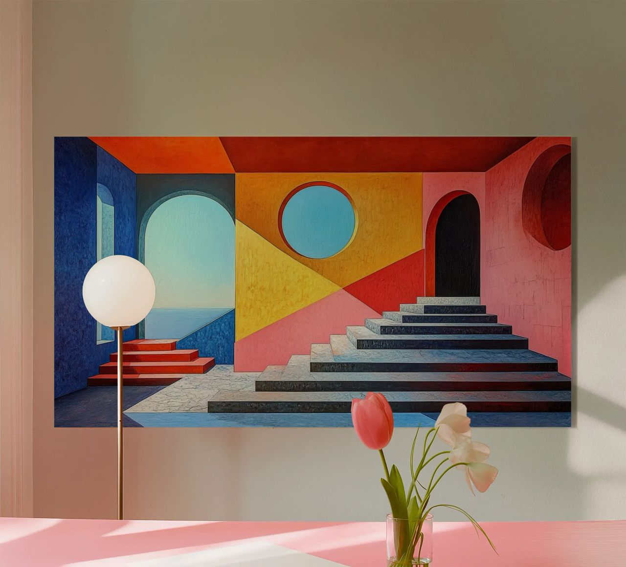 Surréalisme Architecture Design Géométrie plexiglas de Nikis Art Studio