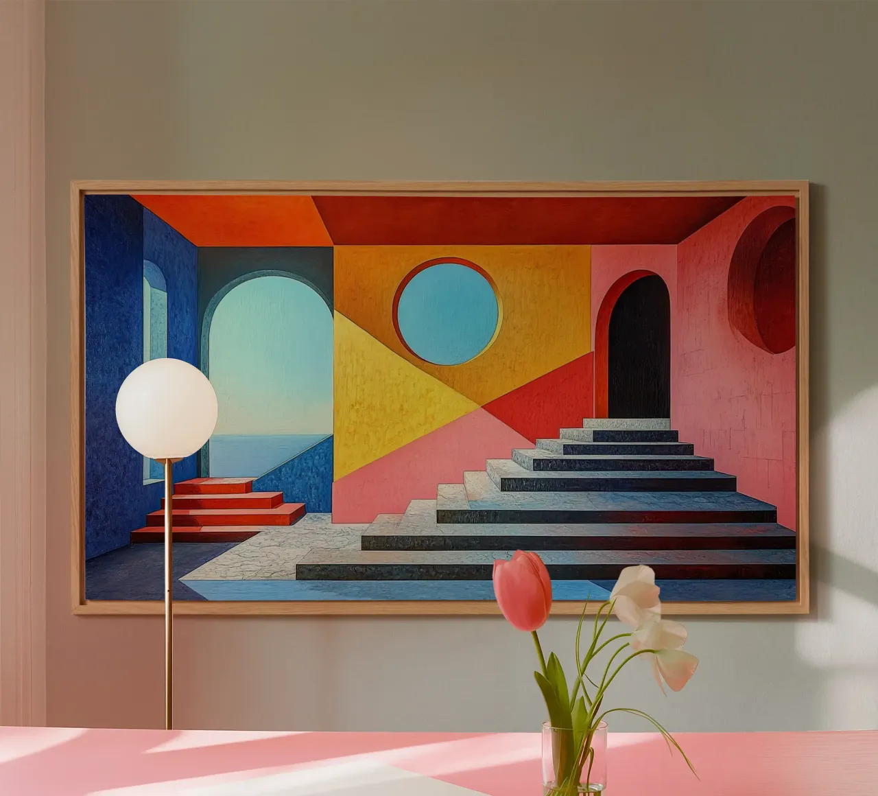 Surrealisme Architectuur Ontwerp Meetkunde forex-plaat van Nikis Art Studio