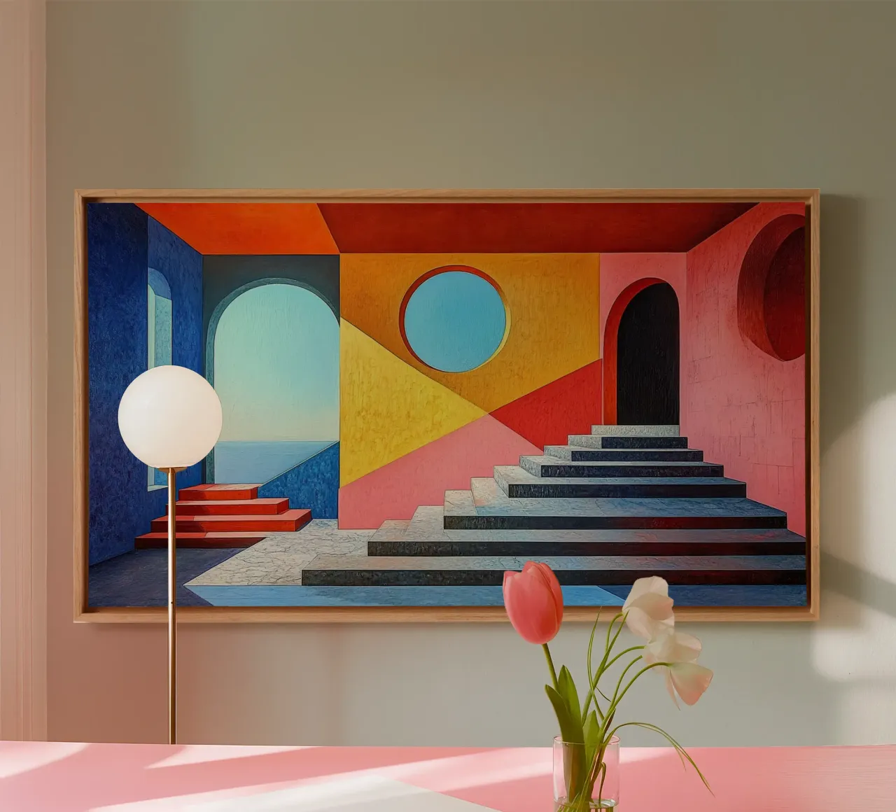 Surrealismo Architettura Design Geometria tela da Nikis Art Studio