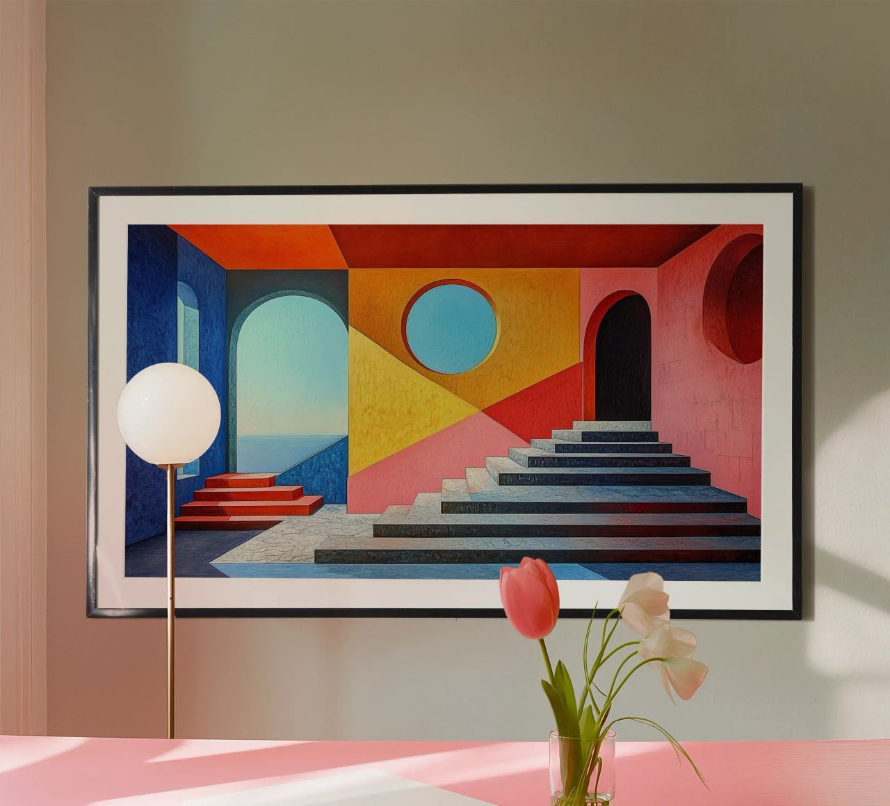 Surréalisme Architecture Design Géométrie poster de Nikis Art Studio