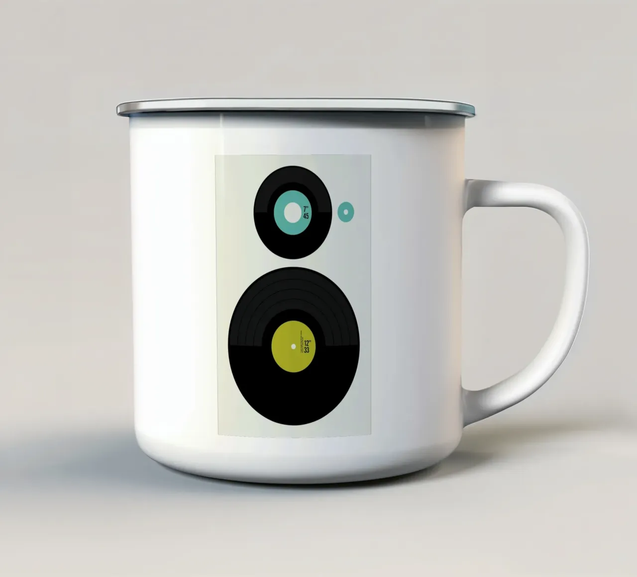 LP vs. EP taza de esmalte de Bo Lundberg