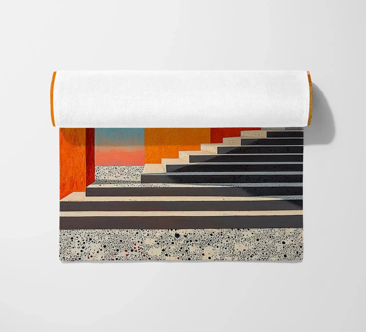 Surrealism Architecture Design Geometry beach towel by Nikis Art Studio
