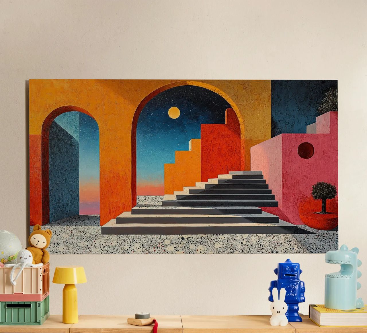 Surrealismo Architettura Design Geometria pannello forex da Nikis Art Studio