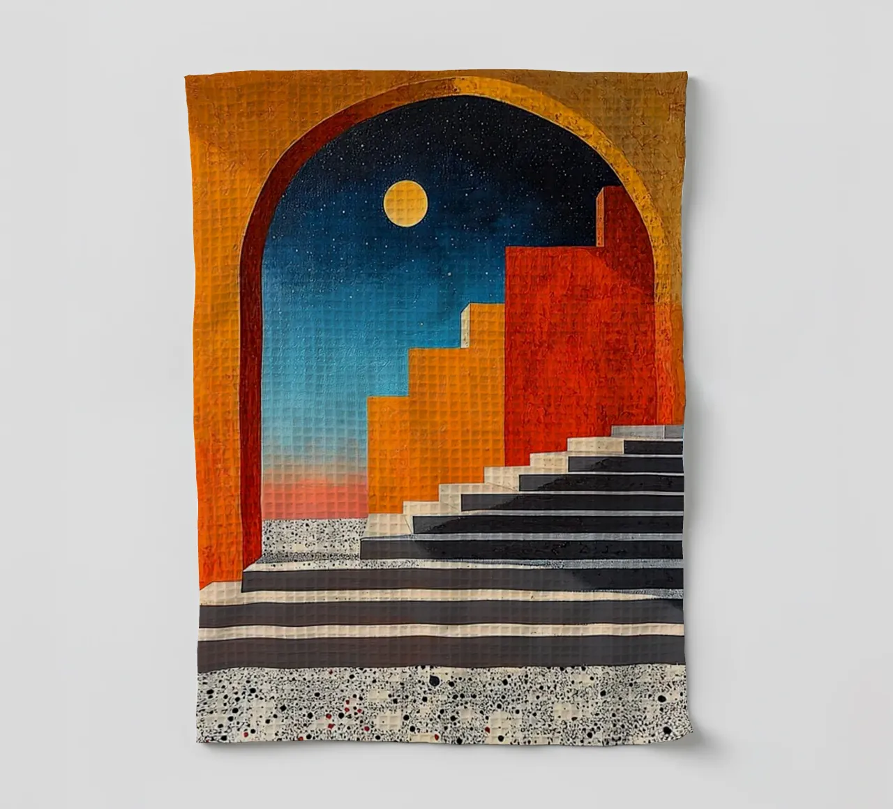 Surréalisme Architecture Design Géométrie torchon de Nikis Art Studio