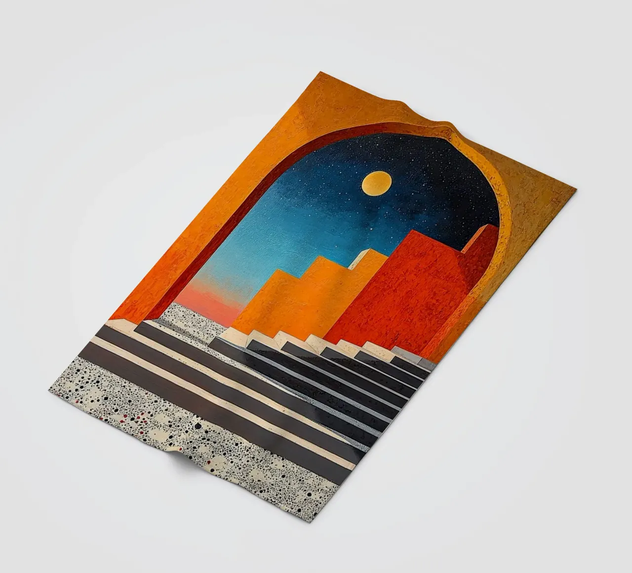 Surrealism Architecture Design Geometry fleece blanket by Nikis Art Studio
