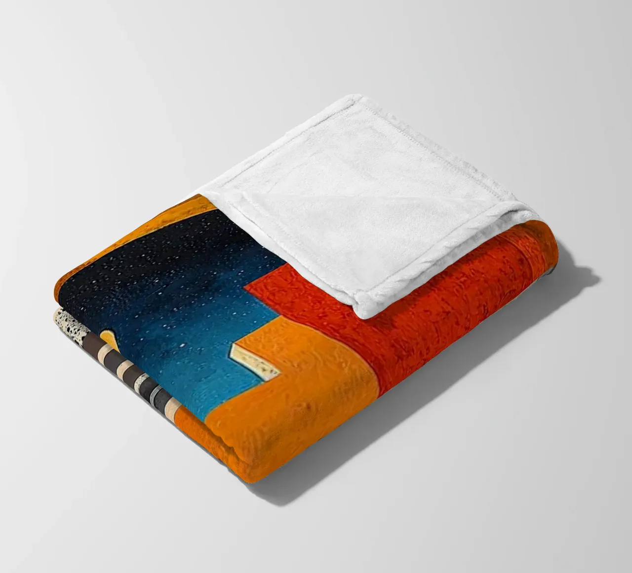 Surrealism Architecture Design Geometry fleece blanket by Nikis Art Studio