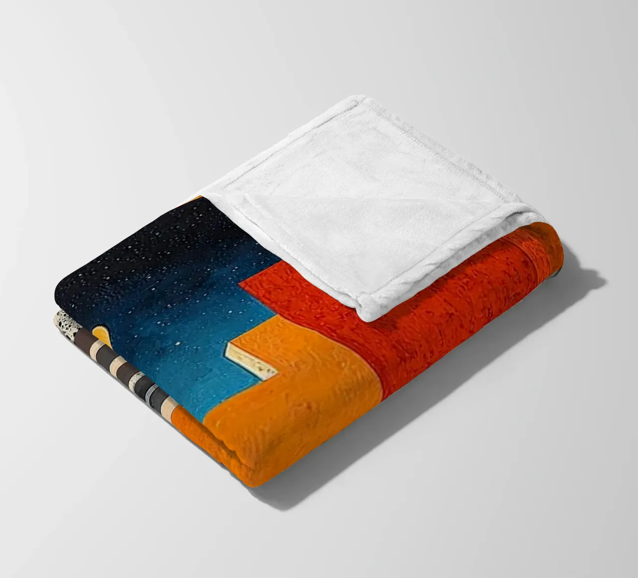 Surrealism Architecture Design Geometry fleece blanket by Nikis Art Studio