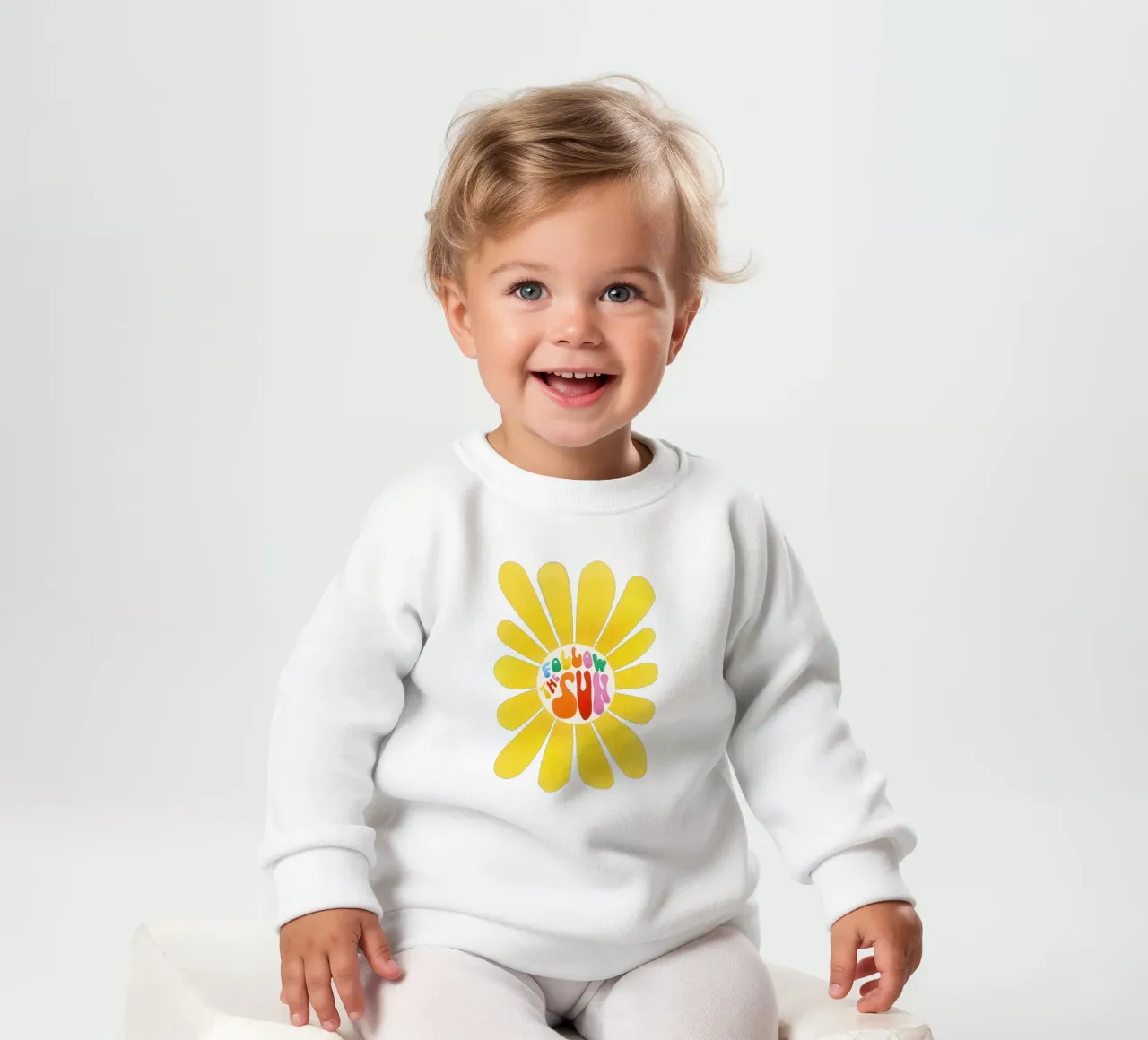 Inspirational "Follow the Sun" Floral Art felpa neonato da showmemars