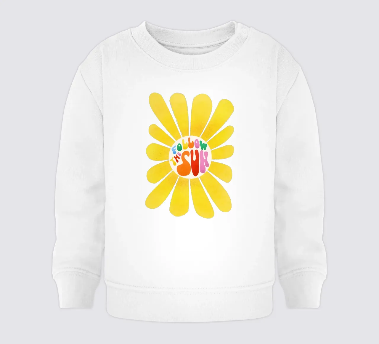 Inspirational "Follow the Sun" Floral Art felpa neonato da showmemars